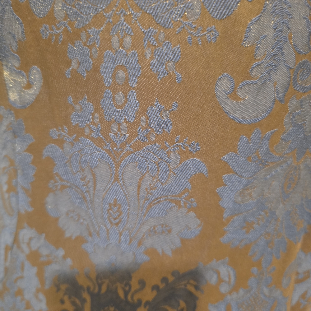 Victoria's Secret Vintage Damask Gray and Gold Long Robe Coat - Picture 4 of 10